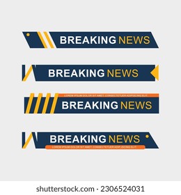 breaking news banners design vector