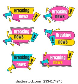 Breaking news banners design. - Vector.