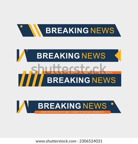 breaking news banners design vector