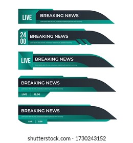 Últimas noticias banners set colección de diseño TV