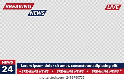Breaking news blank background template