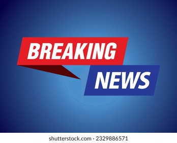 Breaking news in blue background. Vector