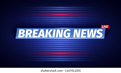 Breaking News Template Title Technology Background Stock Vector ...