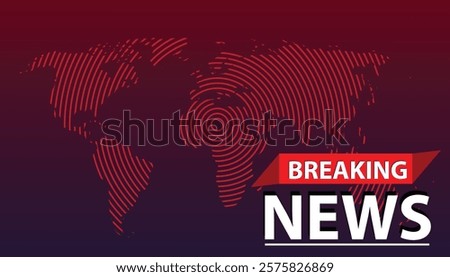 Breaking news broadcast concept design template for news channels vector illustration design background