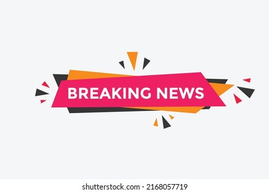 botón de última hora. Plantilla web de noticias de última hora. Banner de icono de firma