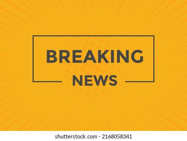 Breaking news button. Web button template
