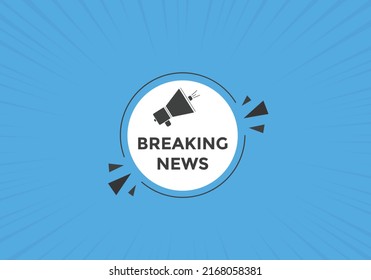 Breaking news button. Web button template
