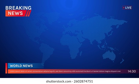 Breaking News Concept Design Graphic for TV Broadcasts and Social Media News Channels