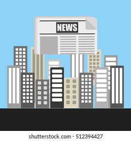 breaking news concept icon vector illustration design