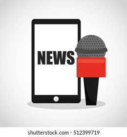 breaking news concept icon vector illustration design