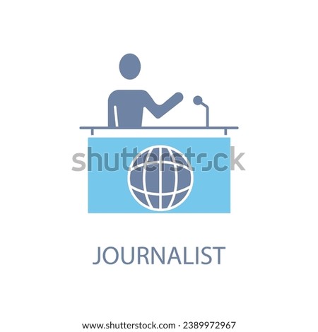 Breaking News concept line icon. Simple element illustration. Breaking News concept outline symbol design.