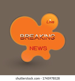 Breaking news created freeform banner, stock vector