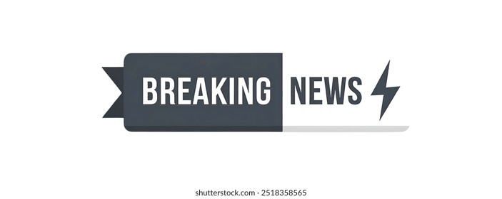 BREAKING NEWS creative banner,minimalistic flat vector illustration,,plain background