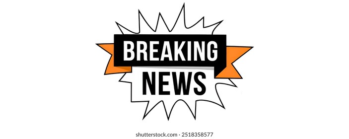 BREAKING NEWS creative banner,minimalistic flat vector illustration,,plain background