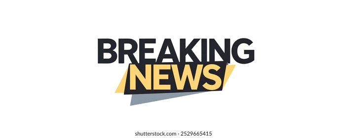 BREAKING NEWS creative banner,minimalistic flat vector illustration,plain background