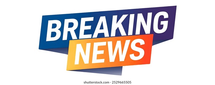 BREAKING NEWS creative banner,minimalistic flat vector illustration,plain background