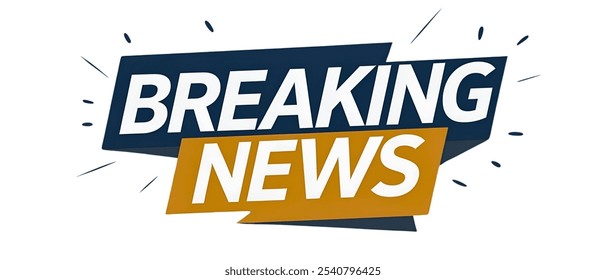 BREAKING NEWS creative banner,minimalistic flat vector illustration,plain background