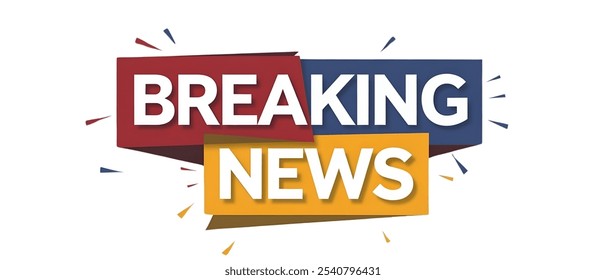 BREAKING NEWS Kreativbanner, minimalistische flache Vektorgrafik, einfarbiger Hintergrund