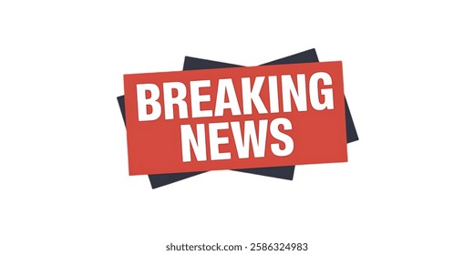 BREAKING NEWS creative banner,minimalistic flat vector illustration,plain background