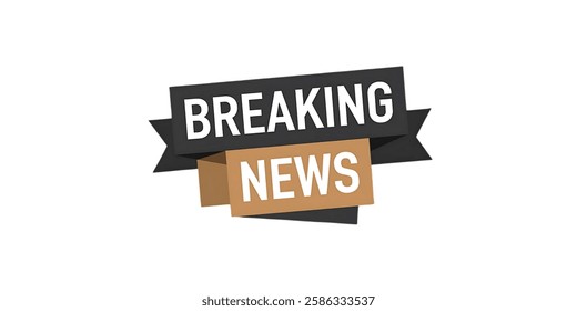 BREAKING NEWS creative banner,minimalistic flat vector illustration,plain background