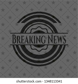 Breaking News dark emblem. Retro
