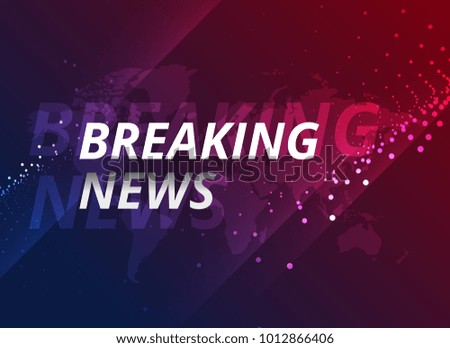 breaking news design concept for tv broadcasting