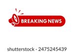 Breaking news design template illustration