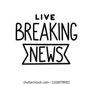 Últimas noticias. Grabado a mano. Tamaño de trazo editable.