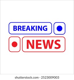 Ilustración vectorial de cabecera de noticias de última hora. Etiqueta de noticias de última hora. Elemento de noticias de última hora