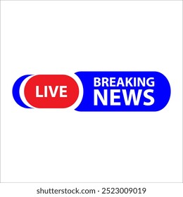Breaking news header vector illustration. Breaking news label. Breaking news element