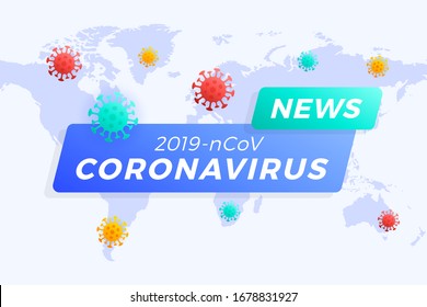 Breaking news headline COVID-19 or Coronavirus in the world. Coronavirus in Wuhan vector illustration.