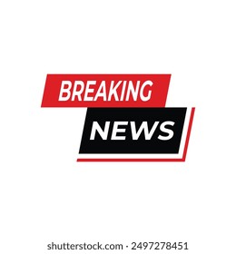 Breaking news headline icon vector design isolated on white background