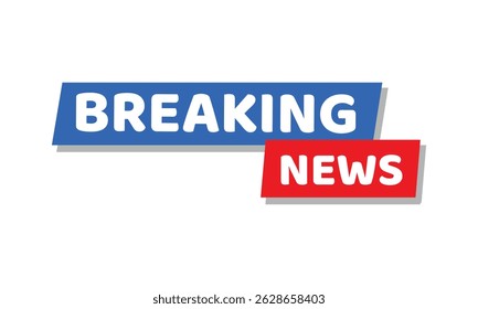 Breaking news headline icon, vector illustration . EPS 20 .