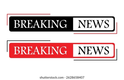 Breaking news headline icon, vector illustration . EPS 20 .
