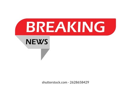 Breaking news headline icon, vector illustration . EPS 20 .