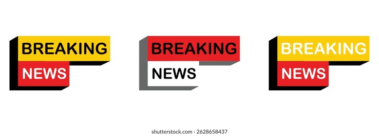 Breaking news headline icon, vector illustration . EPS 20 .