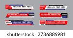 Breaking news headline lower third for news header vector template