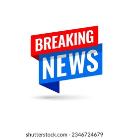 Breaking news icon. Symbol or emblem. vector illustration