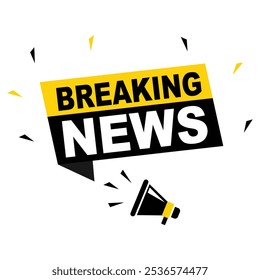 breaking news icon with white background