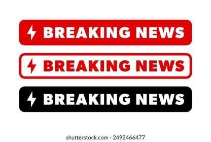 Breaking news icons. Real Time Engagement