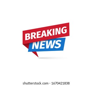 Breaking news Isolated vector icon. Sign of main news on white background  - Shutterstock ID 1670421838