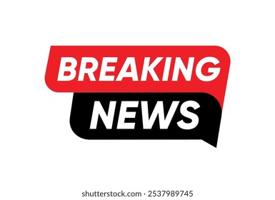 Breaking News label banner isolated vector design