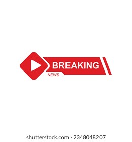 Breaking news label tag vector element
