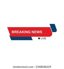 Elemento vector de etiqueta de la etiqueta de noticias de última hora