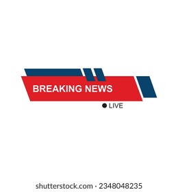 Breaking news label tag vector element