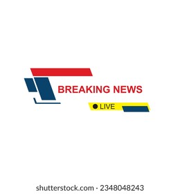 Breaking news label tag vector element