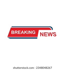 Breaking news label tag vector element