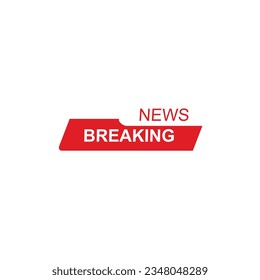 Breaking news label tag vector element
