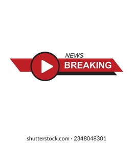 Breaking news label tag vector element