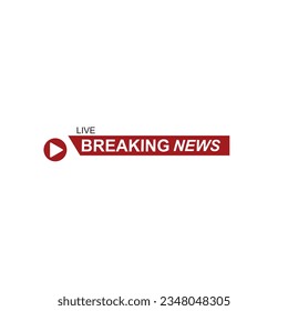 Elemento vector de etiqueta de la etiqueta de noticias de última hora
